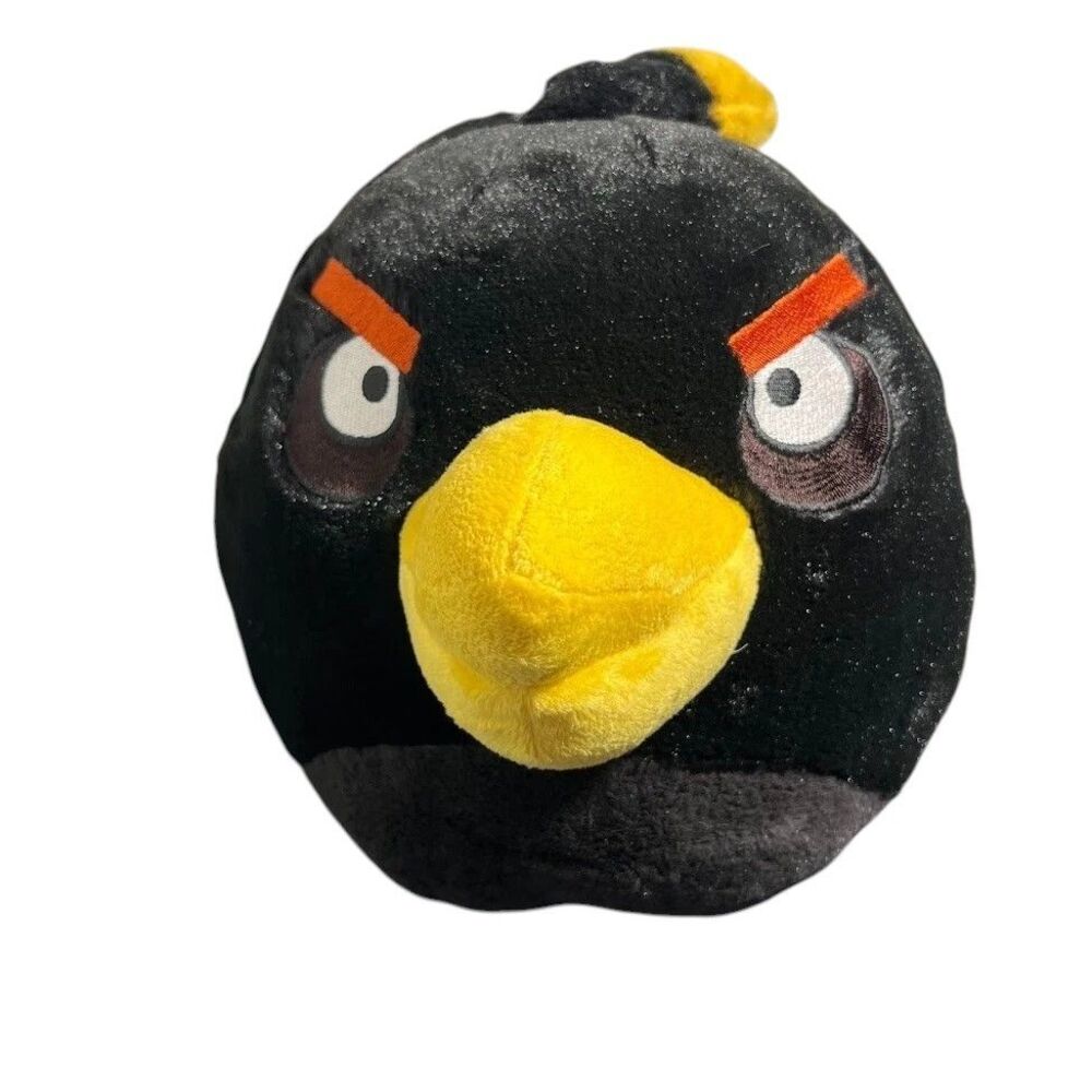 2010 Rovio Angry Birds Black Bomb 10" JUMBO Plush